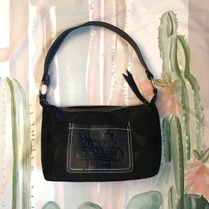 👜COACH -used black shoulder purse 👜